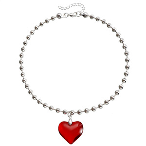 Mode Hip Hop Bijoux Verre Cristal Grand Pave <span class=keywords><strong>Pour</strong></span> <span class=keywords><strong>Toujours</strong></span> amour Coeur Pendentif Clavicule Collier Ras Du Cou <span class=keywords><strong>Pour</strong></span> Les Femmes - Product Image 1