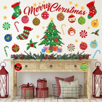Autocollants muraux en PVC autocollants pour Noël avec motif flocon de neige pour la décoration murale de la salle de fête ou de la pièce pour cadeaux de Noël