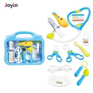 Kit de jeu d'imitation d'outils médicaux <span class=keywords><strong>rose</strong></span> et bleu avec stéthoscope, thermomètre et trousse d'injections pour la maison et la salle de classe - Product Image 2