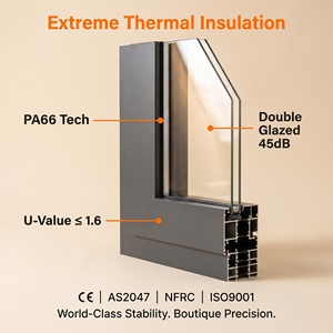 Fenêtres coulissantes en <span class=keywords><strong>PVC</strong></span>, design moderne, <span class=keywords><strong>double</strong></span> <span class=keywords><strong>vitrage</strong></span> UPVC - Product Image 6
