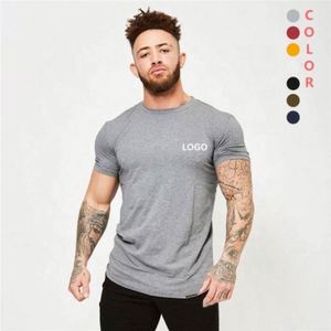 1 Men's Sport Casual Cotton Knitted Short <b>Sleeve</b> Base Ball T-Shirt with Blue Corner Design - Product Image 1