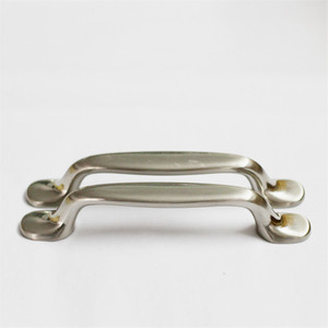 Tiradores de cajón ovalados de aleación de zinc GJ, níquel blanco, herrajes modernos para muebles, duraderos - Product Image 2