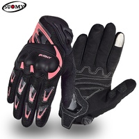 Gants de moto Suomy en maille respirante pour l'été, pour hommes et femmes, compatibles avec les écrans tactiles, pour le motocross, la course, le vélo et la moto