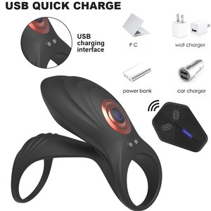 Locking Ring 10 Frequency <b>Vibration</b> Wireless Remote Control Couple Shared Trainer Adult Sex Wholesale Adult Toys - Product Image 2