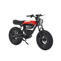 Vélo électrique MUMA transfrontalier avec batterie au lithium 48V, moteur de moyeu arrière, pneus larges antidérapants, design rétro, longue autonomie de la batterie, 2000W
