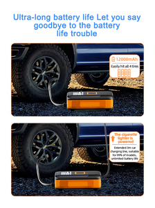 Newo xách tay 12V Máy bơm không khí máy nén xi lanh đôi im lặng hiển thị kỹ thuật số ABS xe lốp <span class=keywords><strong>Inflator</strong></span> với <span class=keywords><strong>Tire</strong></span> Pressure Monitor - Product Image 3