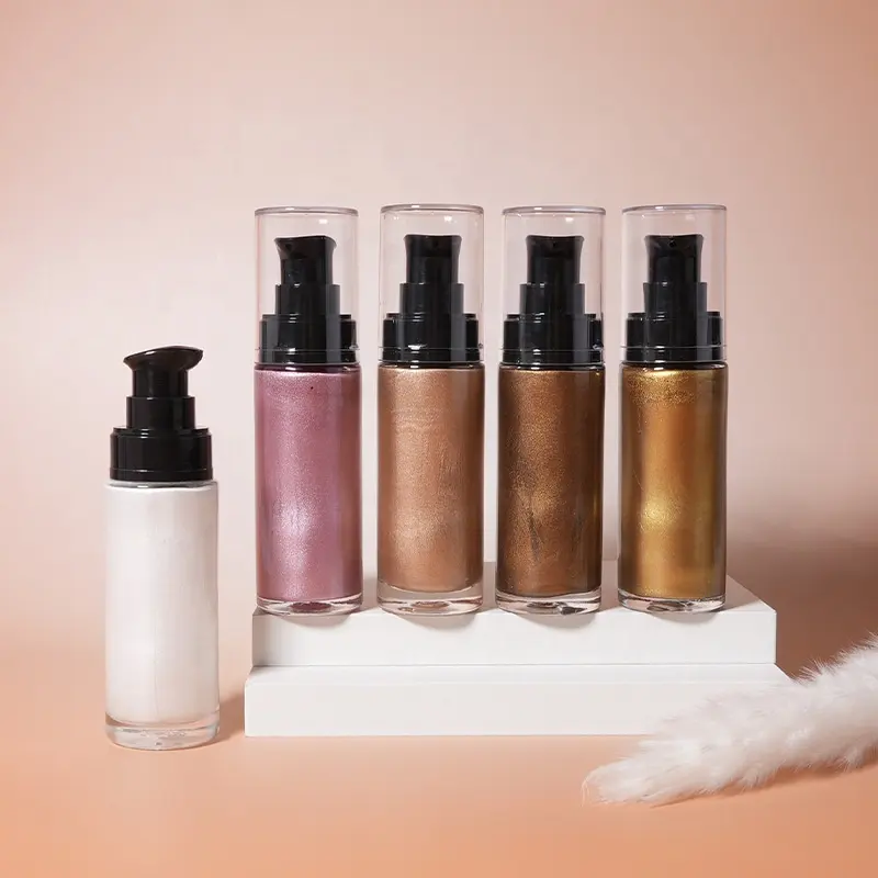 wholesale luxury vegan glitter cream custom logo body highlighter liquid private label makeup