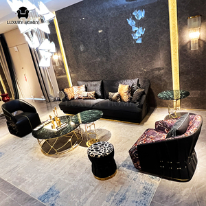 2023新しいヒョウ柄レザー<span class=keywords><strong>3</strong></span>人掛けソファモダンリビングルーム家具セットカスタムイタリアンファブリックパターン6人掛けソファセット - Product Image 3