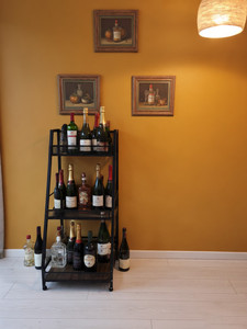 Mini-Bar a 3 livelli con armadio per liquori, pavimento autoportante per whisky, espositore per bottiglie <span class=keywords><strong>di</strong></span> liquori ad angolo - Product Image 4