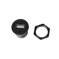 Connecteur USB 2.0 M22 à montage sur panneau, type A femelle, prise USB industrielle avec transmission de données à 480 Mbps