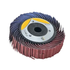 धातु या प्लास्टिक चकिंग ग्रिट120 धातुओं के लिए अपघर्षक तार फ्लैप व्हील पॉलिशिंग व्हील