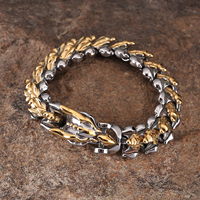 Bijoux mythiques nordiques Bijoux Viking Chaîne en acier inoxydable Bracelet pour homme Bracelet Viking Dragon Bracelet Viking