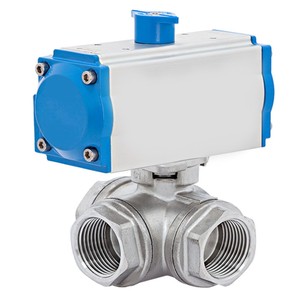 Actuador Neumático de Bola de 3 Vías con Certificación ATEX, Personalizable OEM para Áreas Peligrosas, para Medios Oleosos a Altas Temperaturas - Product Image 1