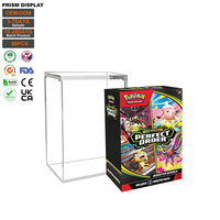 Étui de protection en acrylique avec couvercle magnétique robuste pour TCG Mega Evolution, idéal pour l'organisation de six boosters, rangement et présentation