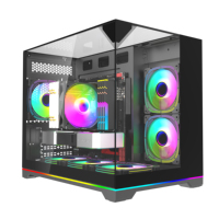 Boîtier PC de jeu ATX Mid Tower avec panneau en verre trempé amovible, bande RGB, blanc, pour ordinateur de bureau, refroidissement du processeur