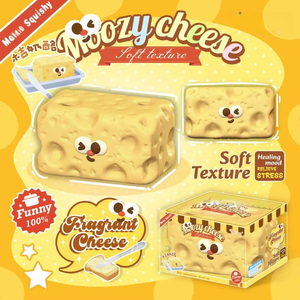 Jouet Squishy en forme de fromage suisse, mignon, à remontée lente, anti-stress, parfumé, en forme de nourriture, en boîte vitrine, vente en gros - Product Image 2