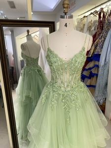 Nouvelle <span class=keywords><strong>Robe</strong></span> de Soirée Longue de Luxe pour Femme, Broderie Florale, Baleines, Couleur <span class=keywords><strong>Sauge</strong></span>, Élégante, Vente en Gros - Product Image 3