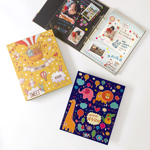 Precioso álbum de fotos de dibujos animados A4 para bebés, libro conmemorativo escolar hecho a mano para el registro del crecimiento de los niños - Product Image 3