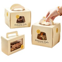 Boîte à Mousse Triangulaire pour Pâtisseries, Gâteaux, Desserts de Thé de l'Après-midi, Emballage à Emporter pour Sandwichs, avec Fenêtre et Fond Épais