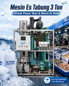 Macchina per Ghiaccio a Tubo da 3 Tonnellate per Centri di Asta di Pesce e Porti di Pesca |   Macchina per Ghiaccio in Tubi da 3000kg Indonesia - Product Image 2