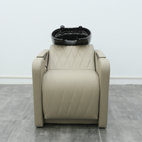 Fauteuil de lavage de luxe électrique et inclinable avec massage du dos et cuvette pour salon de coiffure – Vente en gros