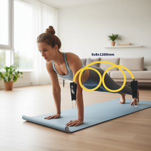Single Tension <b>Tube</b> 5*8*1200MM Yellow Exercise Bands - Product Image 2