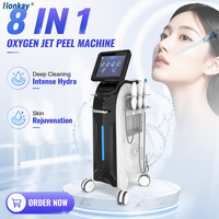 Appareil de peeling à jet d'oxygène Hydra Dermabrasion 8 en 1 avec logo personnalisé, pistolet de pulvérisation Hydra Diamond Dermabrasion pour ralentir le vieillissement