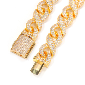 <span class=keywords><strong>Cadena</strong></span> <span class=keywords><strong>de</strong></span> eslabones estilo Hip Hop para hombres y mujeres, <span class=keywords><strong>cadena</strong></span> <span class=keywords><strong>de</strong></span> eslabones cubanos, 18K, chapado en Dios Miami, <span class=keywords><strong>cadena</strong></span> Iced Out CZ, joyería <span class=keywords><strong>de</strong></span> rapero - Product Image 5