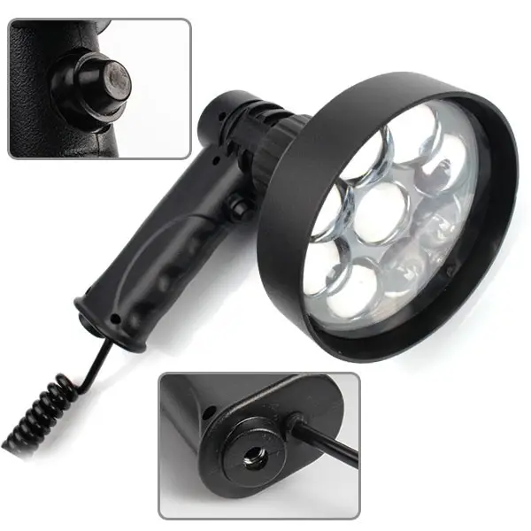 Wholesale price 27W 2000 lumen IP65 lumen long range 500M fishing lighting handheld searchlight hunting spotlight