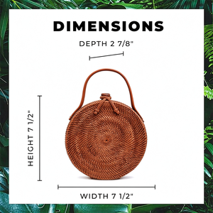 Customized Straw Handbags Crafts Round Rattan <b>Bag</b> for <b>Women</b> Handmade Woven Purse Circle Square Oval Brown Straw Boho <b>Bags</b> - Product Image 2