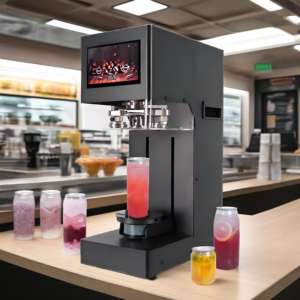 Macchina sigillante per la sigillatura lattine bottiglie vasetti tazze sistema di inscatolamento può macchina di sigillatura automatica per negozi di bevande - Product Image 1
