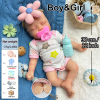 Poupée Reborn en Silicone Souple à l'Aspect Réaliste, Bouche Ouverte, Expressions Variées, Cadeau Réconfortant pour lutter contre l'isolement