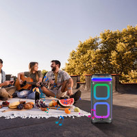 ZQS8257 Enceinte portable sans fil 8 pouces avec basses puissantes pour DJ, karaoké, audio mobile, KTV, fête, woofer, utilisation à domicile