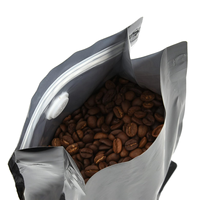 Sacs à café en papier d'aluminium haute barrière pour l'emballage des grains de café, avec valve et fermeture éclair