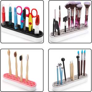 Organizador de <span class=keywords><strong>brochas</strong></span> cosméticas portátil de silicona de alta calidad Soportes de <span class=keywords><strong>brochas</strong></span> de maquillaje de silicona de viaje - Product Image 3