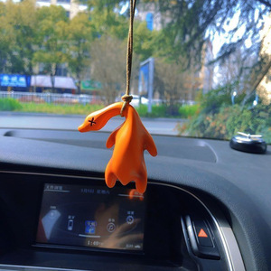Colgante de Pato Asado que Cambia de Color, Decoración para Espejo Retrovisor de Coche, Llavero de Yeso con Cordón, Estilo de Lujo Ligero - Product Image 2