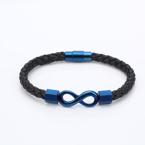 Pulsera de Cuero Trenzado para Hombre, Estilo Coreano, Accesorio de Moda, Venta al Por Mayor del Fabricante, Disponible en Stock - Product Image 1