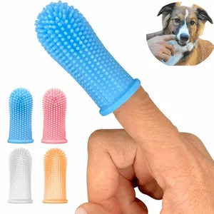 Эргономичный дизайн 360 градусов собака Fingerbrush зубная щетка уход за зубами для кошек и мелких домашних животных, полное покрытие, щетина для ЕА
