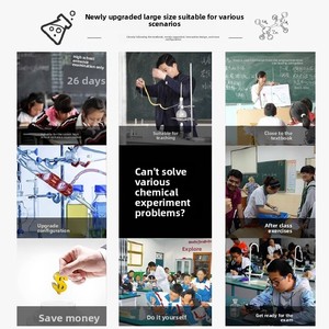Nuevo Kit Completo <span class=keywords><strong>de</strong></span> Equipo <span class=keywords><strong>de</strong></span> Química No Eléctrico para Escuelas Secundarias y Preparatorias 2023, Edición Deluxe Familiar, Grado 9, Grado 3 - Product Image 3