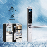 Poignée de porte avec serrure à empreintes digitales, entrée sans clé, mot de passe, connexion Wifi, serrure de porte numérique électronique intelligente Ttlock
