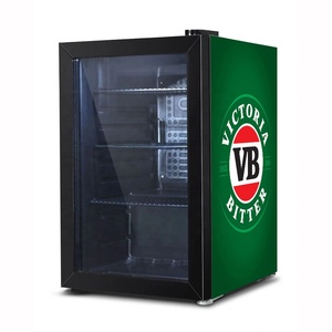 Réfrigérateur de bar avec porte en verre double vitrage noir de marque personnalisée - Product Image 4