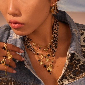 Женское колье с леопардовым принтом - Product Image 1