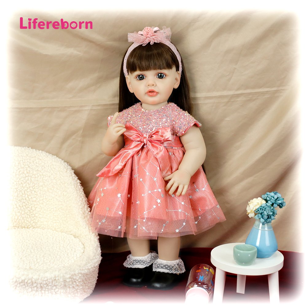 Lifereborn リアルな手作りリボーンベビー人形 22インチ 女の子用ギフト