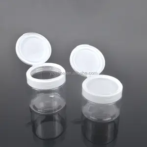 10pcs Clear Plastic Cans with Lids - Wide Mouth Storage Containers for  Beauty Products, Cosmetics, Lotion, Liquid, Crafts, and Food - Black Lid (1  Oun