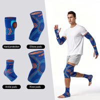 WOSWEIR Support de genou sportif, attelle de cheville en nylon, attelle de poignet pour la course, le basketball, la gym, l'entraînement, soulagement des douleurs articulaires