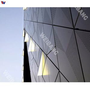 Mur rideau moderne en acier inoxydable perforé, façade métallique découpée au laser, revêtement en treillis métallique pour intérieur et extérieur - Product Image 6