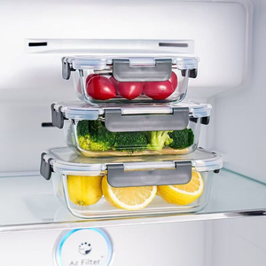 Leakproof Nắp thực phẩm thủy tinh container 12 gói thực phẩm thủy tinh lưu trữ <span class=keywords><strong>Set</strong></span> - Product Image 2