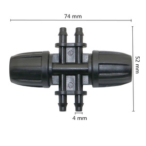 Conector de riego de 6 vías, manguera desviadora para riego de granja y jardín, 8/11mm a 4/7mm - Product Image 2