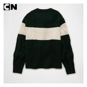 BSCI Certification <b>Sweater</b> Manufacturer Custom Design logo Men Cotton Wool <b>Cable</b> <b>Knitted</b> Jumper Luxury Striped Winter <b>Sweater</b> - Product Image 4