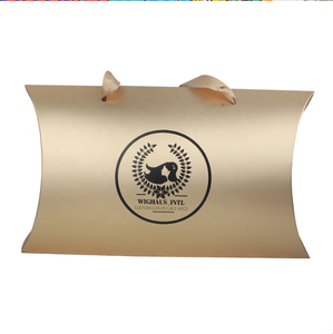 Tùy Chỉnh Kim Loại Stickers Logo Thương Hiệu Vàng Gối Hộp, DIY Quà Tặng Tóc Extension Bó Tóc Giả Bao Bì Đóng Gói Hộp Giấy - Product Image 2